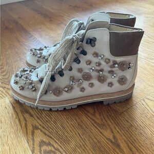 Barely worn, beautiful floral embossed boots!